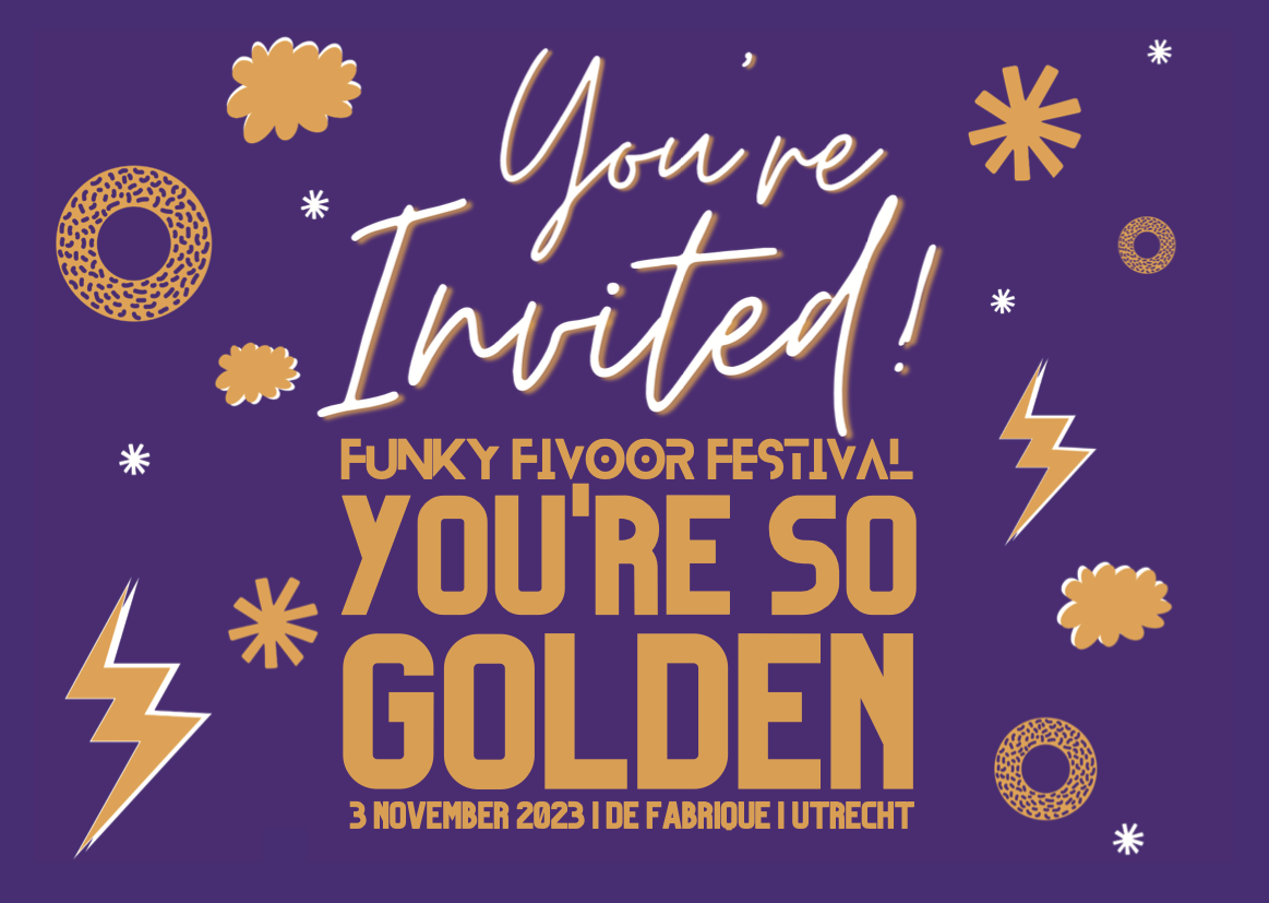 Uitnodiging funky fivoor - Timeless events